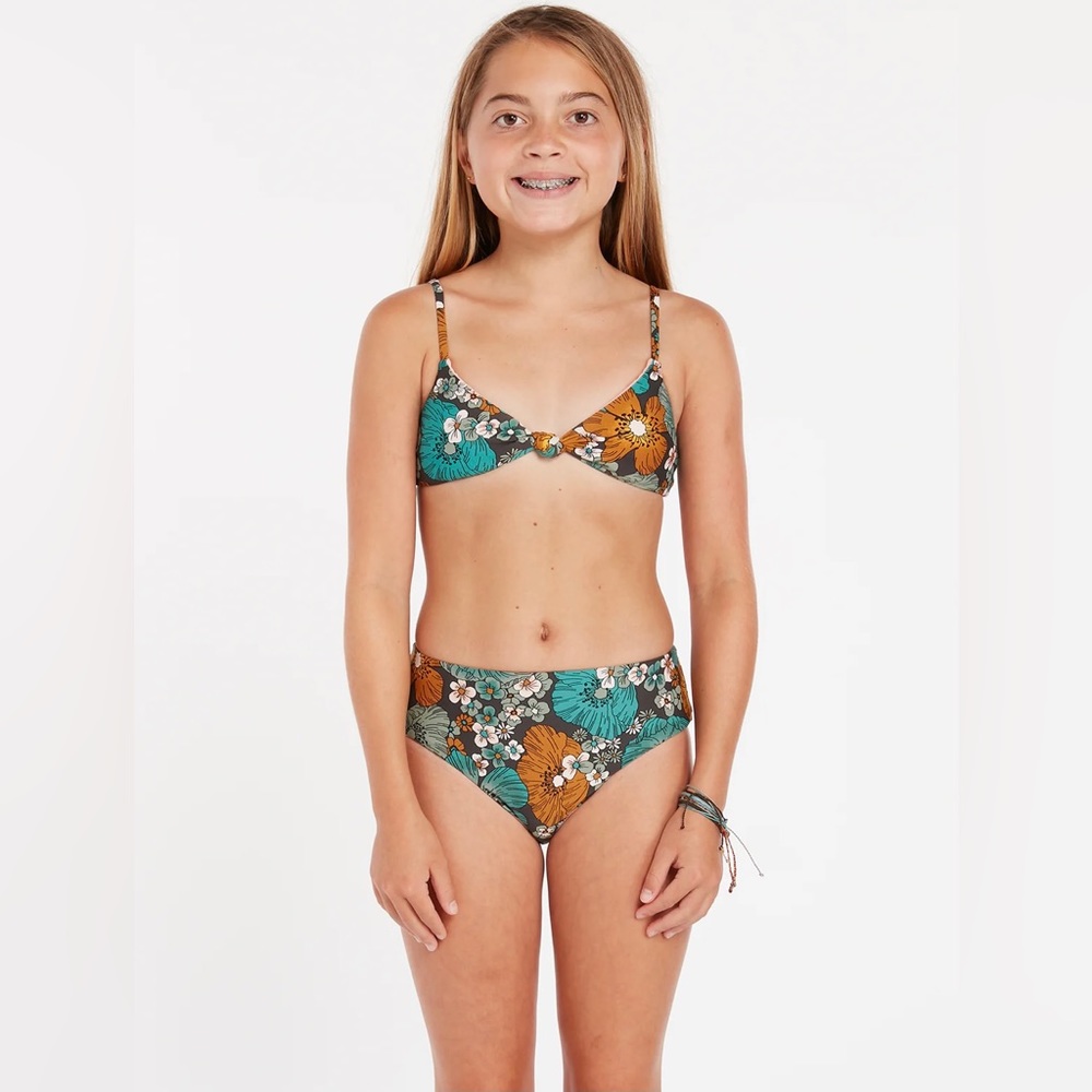 VOLCOM GIRLS NOTHING BUD LOVE BIKINI SET - JADE